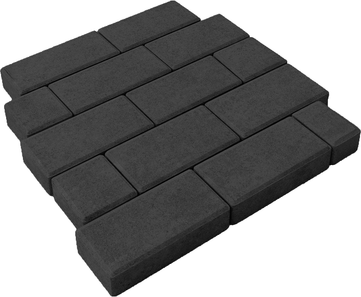 тротуарная брусчатка чёрный 40 мм