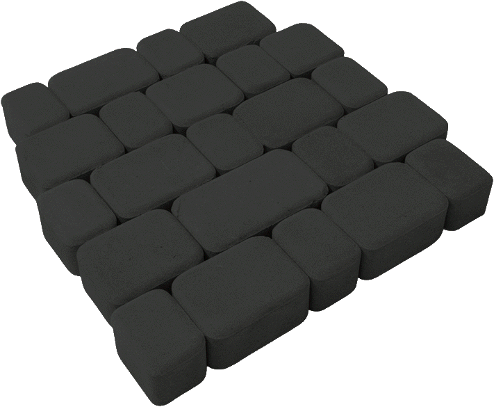 тротуарная плитка старый город черный 60мм