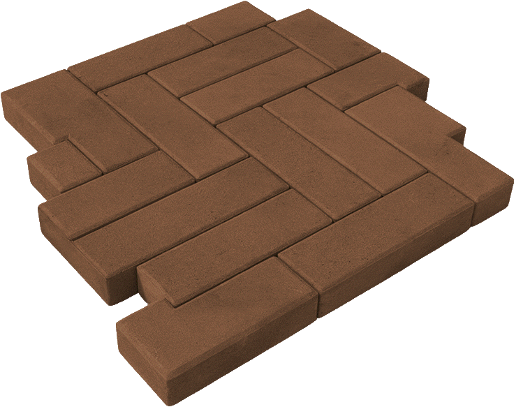тротуарная плитка паркет коричневый светлый 60мм